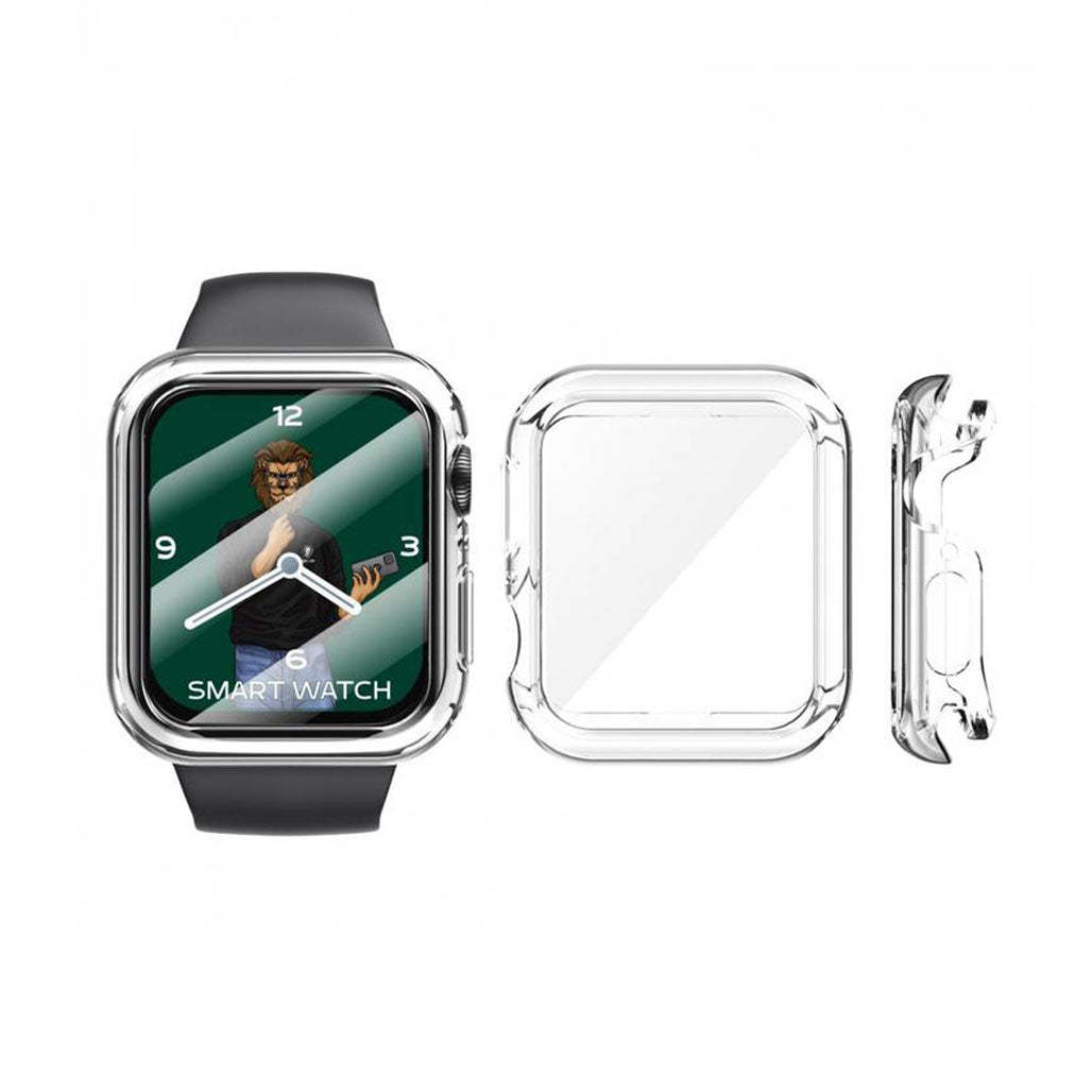 Green Lion Guard Plus PC Case for Apple Watch For Apple Watch 45mm - Clear, 31963658846460, Available at 961Souq