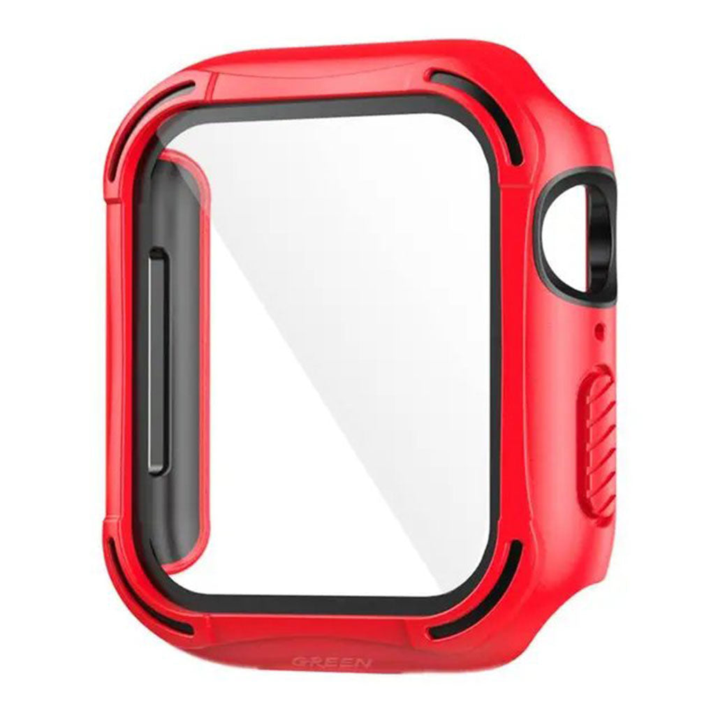 Green Lion Guard Pro PC/TPU Case with Glass For Apple Watch 44mm, 31963717173500, Available at 961Souq
