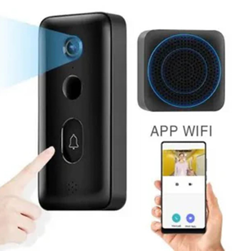 A Photo Of Xiaomi Smart Doorbell 3 - 2K Ultra-Clear Resolution, AI Human Recognition, 5200mAh Battery, Ultra-Wide Angle, Two-Way Audio, Free Cloud Storage