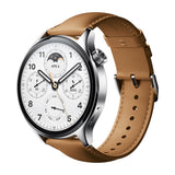 Xiaomi Watch S1 Pro - Silver stainless steel case With brown leather strap