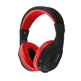 Promate Wireless Bluetooth Headphones, Lightweight Portable On-Ear Stereo Headset with Mic, 3.5mm Audio Cord, HiFi Sound, Volume control and Noise Cancellation, Tempo-BT RED from Promate sold by 961Souq-Zalka