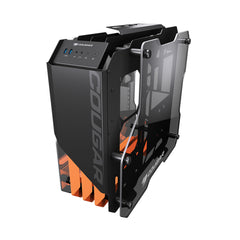 A Photo Of Cougar Blazer Essence - Open-Frame Mid Tower Gaming Case - Tempered Glass, Advanced Cooling, and Versatile Compatibility