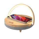 Bluetooth Speaker With Wireless Charger And Colorful Night Light Wood Grain from Decorus sold by 961Souq-Zalka
