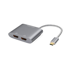 A Photo Of CableCreation USB Type-C Male to 2-Port HDMI Adapter (4K, 30Hz)