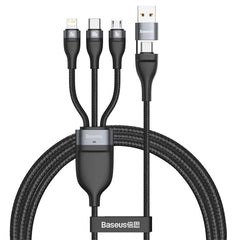 Baseus Flash Series Two-for-three Fast Charging Data Cable U+C to M+L+C 100W from Baseus sold by 961Souq-Zalka