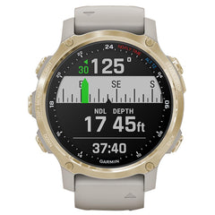 Garmin Descent MK2S Light Gold With Light Sand Silicone Band from Garmin sold by 961Souq-Zalka
