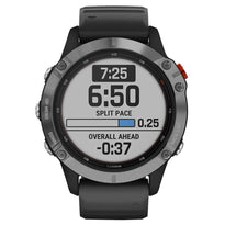 Garmin FĒNIX 6 Solar Silver With Black Band from Garmin sold by 961Souq-Zalka