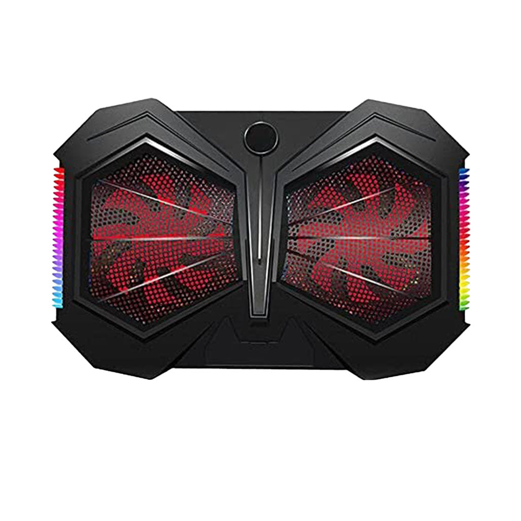 YL-017 Gaming Laptop Cooling Pad Stand – RGB Side Lights – 2 x USB -12 to17 Inch, 31157542879484, Available at 961Souq