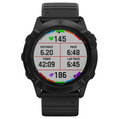 A Photo Of Garmin FĒNIX 6X Pro - Black With Black Band