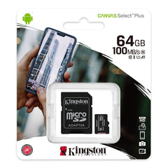 Kingston Canvas Select Plus micro SD Card (SDXC) + SD Adapter from Kingston sold by 961Souq-Zalka