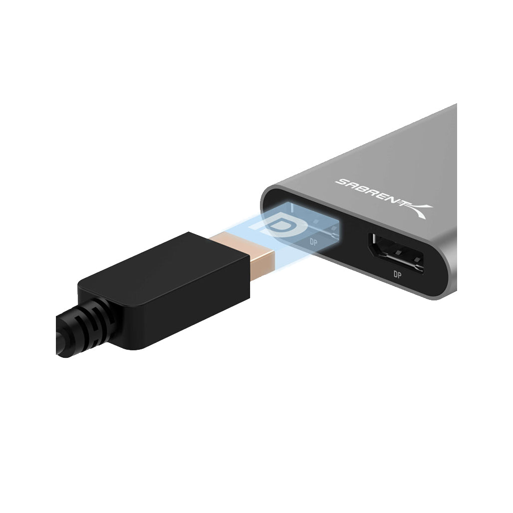 Sabrent Thunderbolt 3 to Dual DisplayPort Adapter Supports Up to Two 4K 60Hz Monitors, 29304687329532, Available at 961Souq