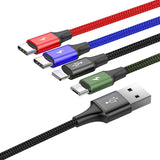 Baseus Fast 4-IN-1 Cable for iPhone USB-C Micro 3.5A 1.2M Black from Baseus sold by 961Souq-Zalka