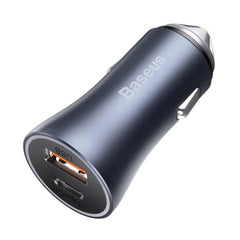 Baseus Golden Contactor Pro Dual Quick Car Charger U+C 40W (with Simple Wisdom Cable C to iP 1M) from Baseus sold by 961Souq-Zalka