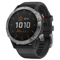 Garmin FĒNIX 6 Solar Silver With Black Band from Garmin sold by 961Souq-Zalka