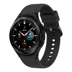 A Photo Of Samsung Galaxy Watch 4 Classic - Black | Premium Stainless Steel Smartwatch with Rotating Bezel and Vivid OLED Display