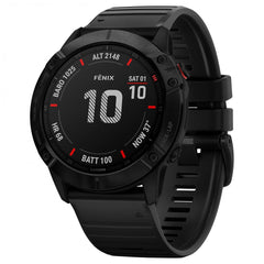 A Photo Of Garmin FĒNIX 6X Pro - Black With Black Band