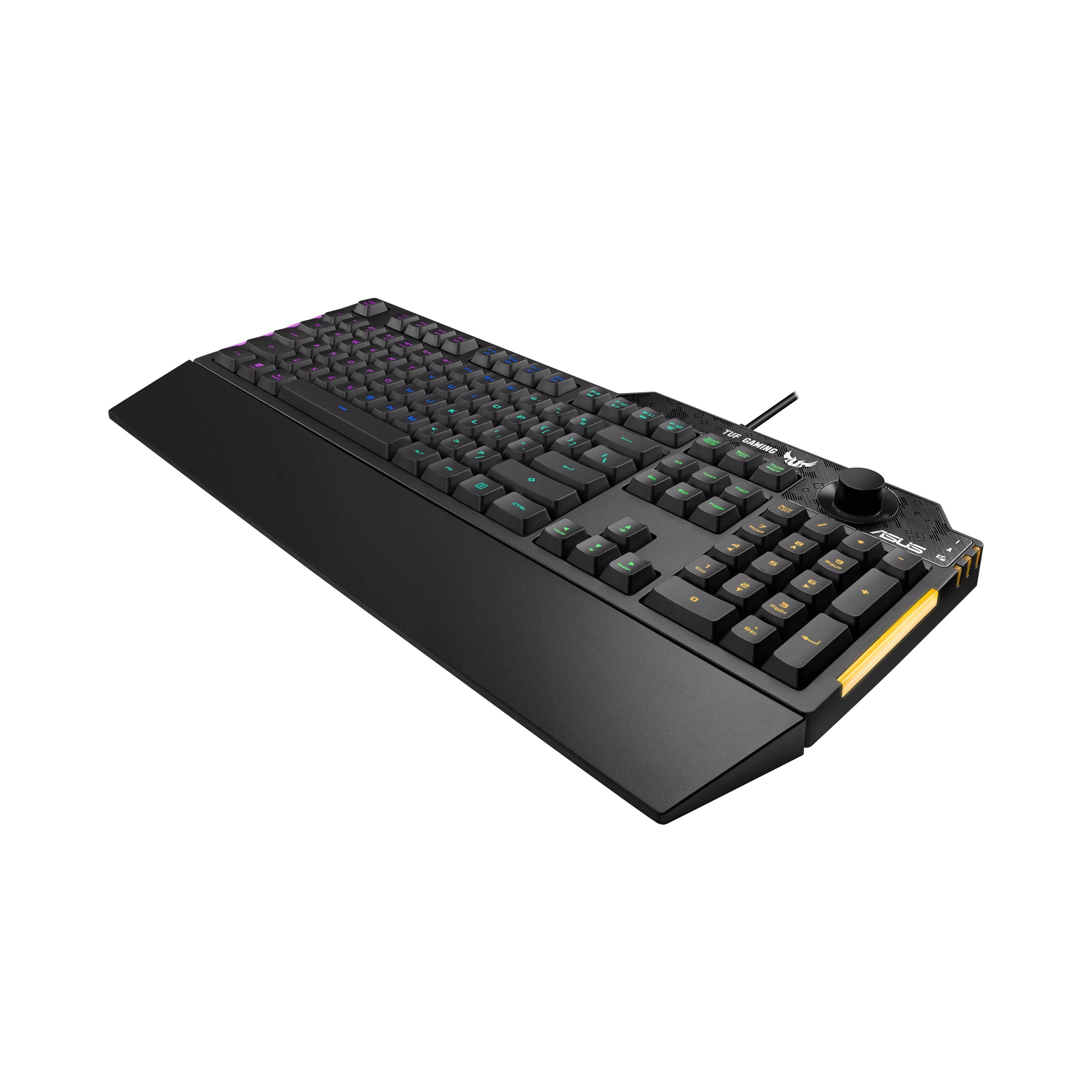 Asus TUF Gaming K1 RGB keyboard with dedicated volume knob, spill-resistance, side light bar and Armoury Crate from Asus sold by 961Souq-Zalka