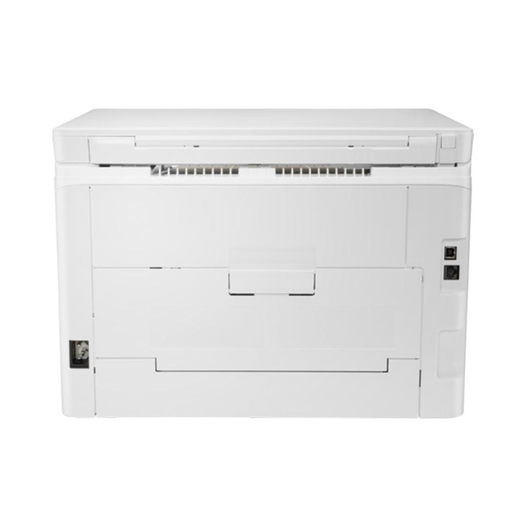 HP CLJ Pro MFP M182n 3in1 Print, Scan ,Copy, speed 16ppm Black Color, Res 600dpi, Scan Res 4800dpi, 800MHz Processor, 256MB Memory , USB2.0, Flatbed, Network, Mobile App,HP ePrint ,Airprint , Duty Cycle 30,000 pages from HP sold by 961Souq-Zalka