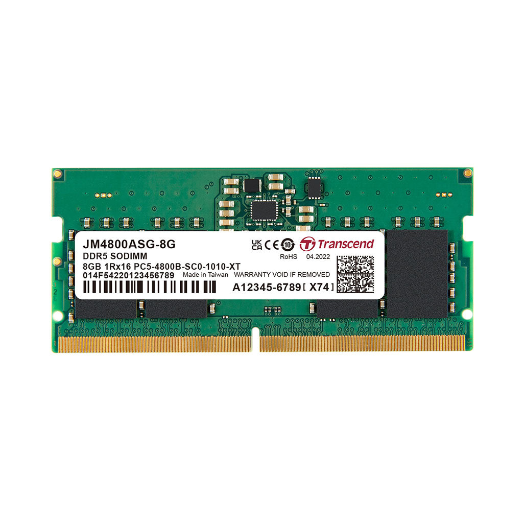Transcend DDR5 4800 Unbuffered SO-DIMM Laptop Ram 8GB from Transcend sold by 961Souq-Zalka