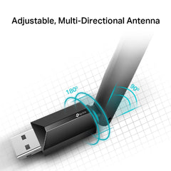 A Photo Of TP-Link Archer T2U Plus AC600 High Gain Wireless Dual Band USB Adapter | Enhanced WiFi Connectivity