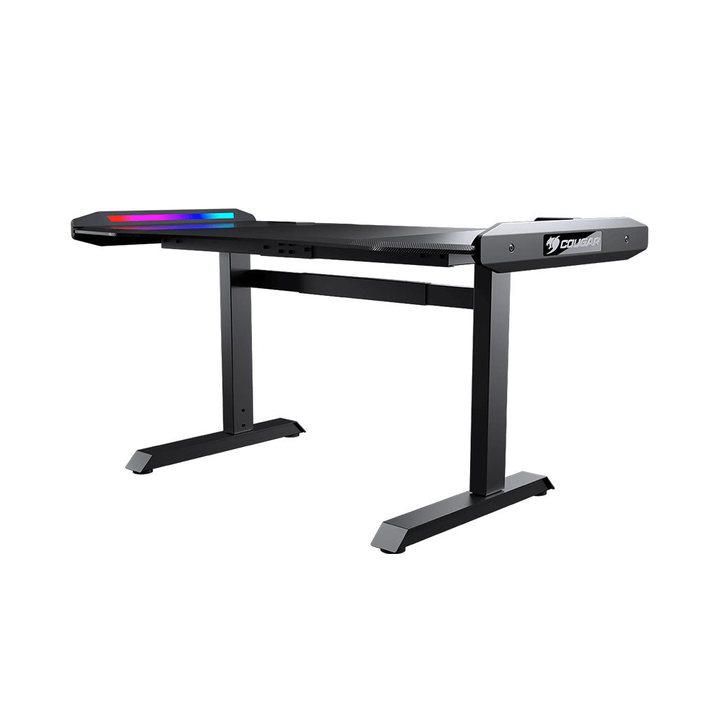 A Photo Of Cougar MARS PRO 150 Gaming Desk – Ergonomic Design with RGB Lighting, Adjustable Height, USB 3.0 Type-C Port