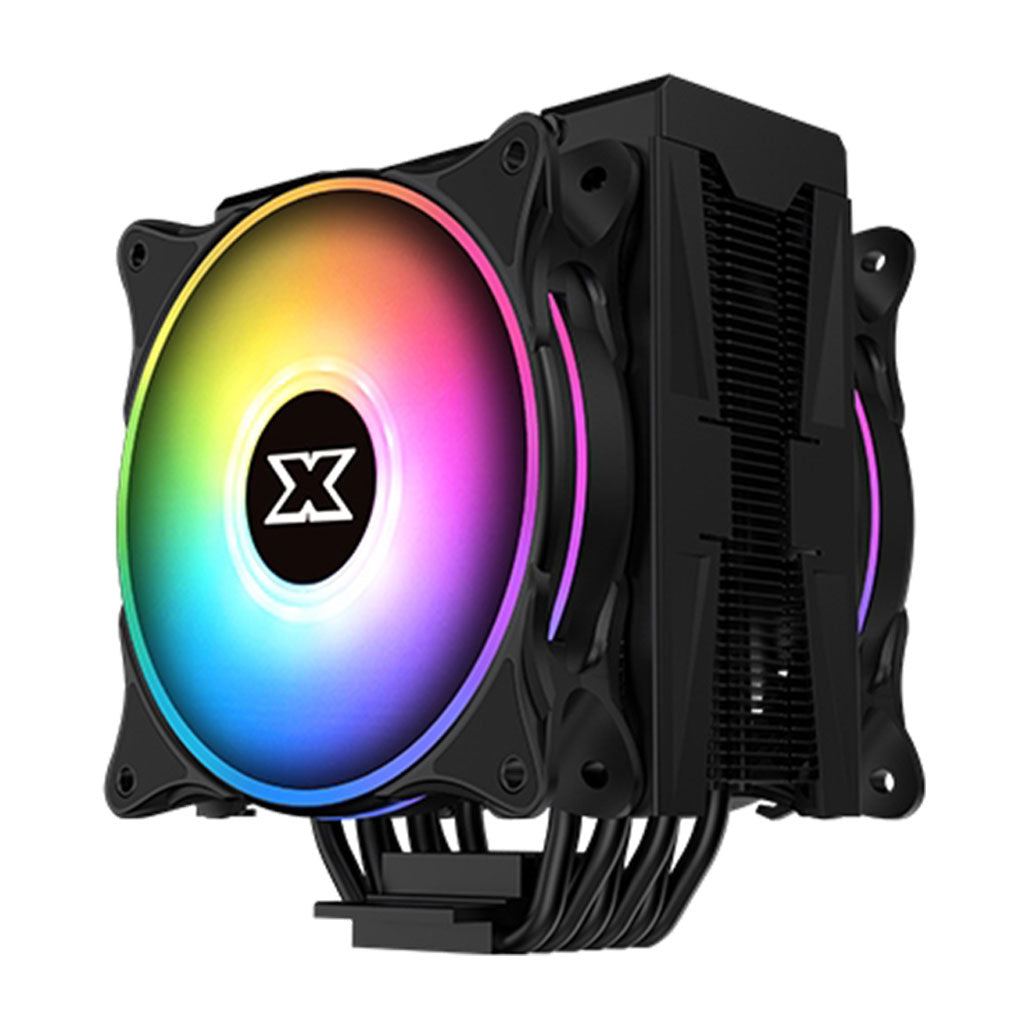 Xigmatek Windpower Pro (Black Anodize Finish,Twin AT120 ARGB Fan - ARGB LED Top Cover,Reinforced Metal Backplate), 29813028749564, Available at 961Souq