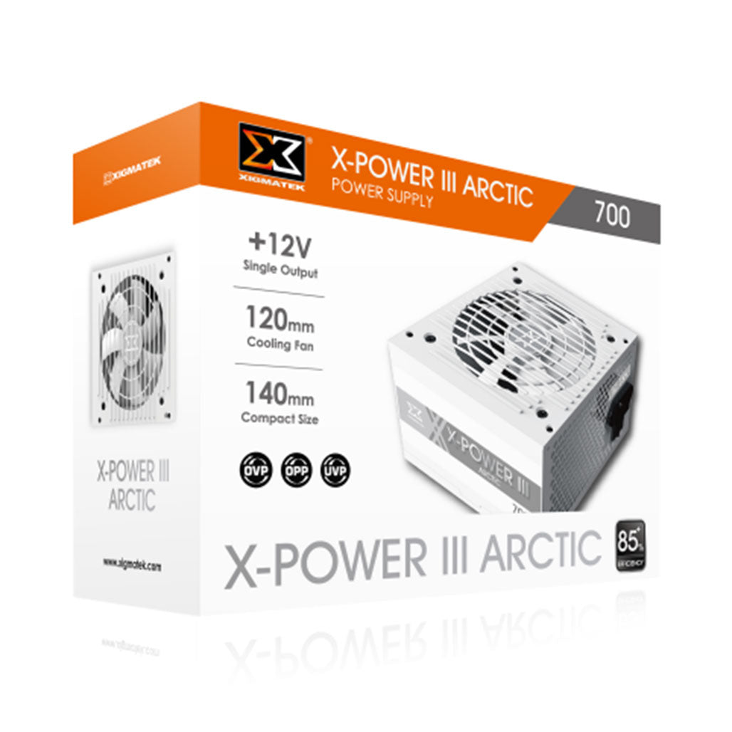Xigmatek XPOWER III ARCTIC 700W 12CM WHITE BLADE FAN, 29883723120892, Available at 961Souq