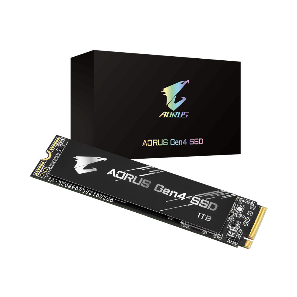 A Photo Of Gigabyte Aorus Gen4 SSD 1TB - High-Speed Performance with NVMe 1.3 and 3D TLC NAND