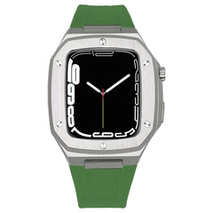 Hualimei Apple Watch Band and Stainless steel Case - 44mm/45mm Green from Apple sold by 961Souq-Zalka