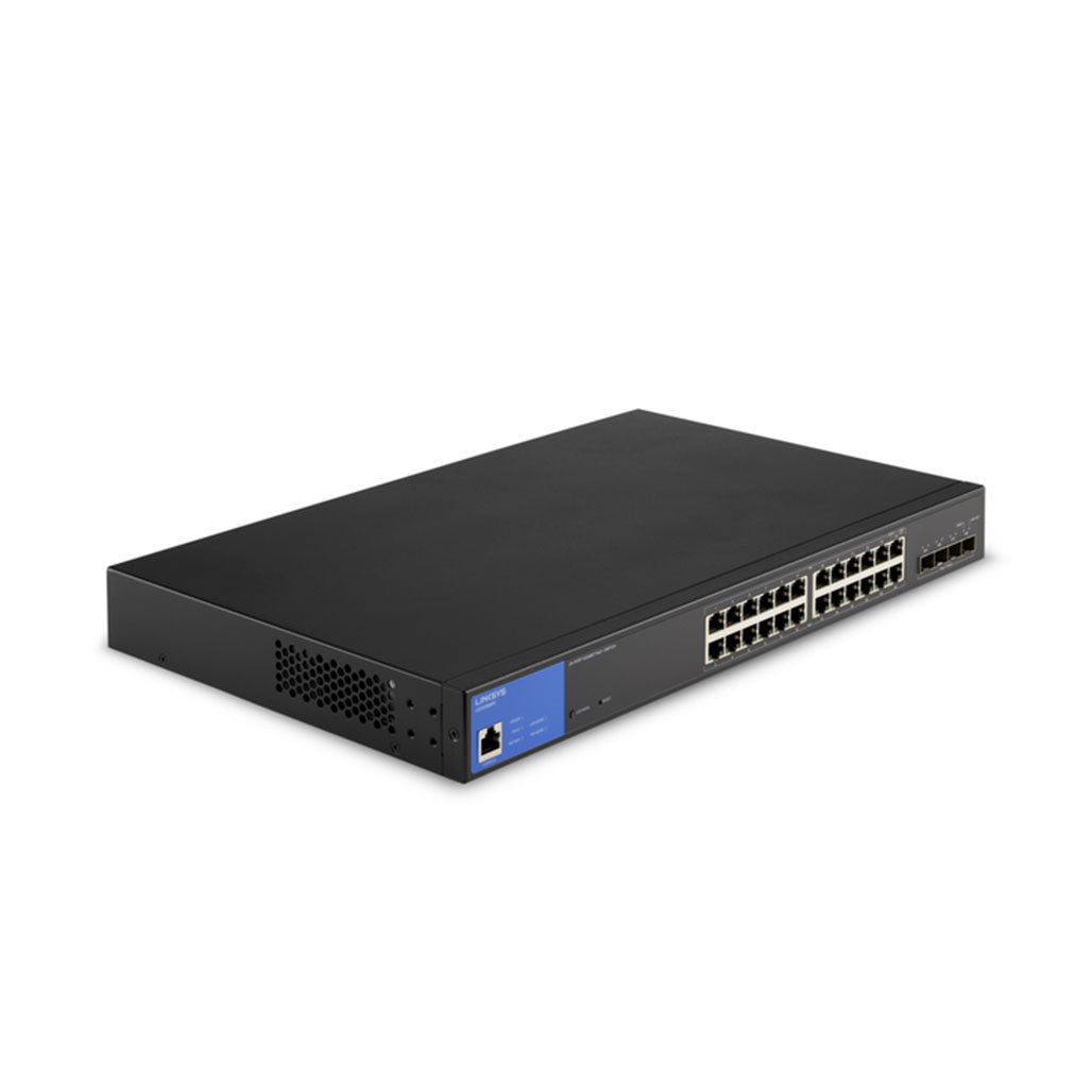 Linksys LGS328MPC-EU 24-Port Managed Gigabit PoE+ Switch with 4 10G SFP+ Uplinks 410W from Linksys sold by 961Souq-Zalka