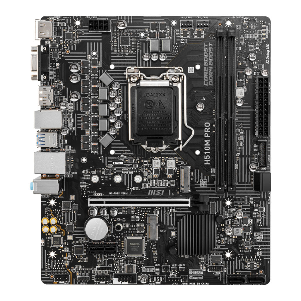 MSI H510M PRO MotherBoard - LGA 1200, 29866878664956, Available at 961Souq