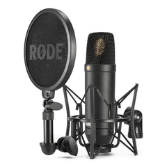 A Photo Of Rode NT1 Large-Diaphragm Cardioid Condenser Microphone - Ultra-Low Noise, Gold-Sputtered Capsule