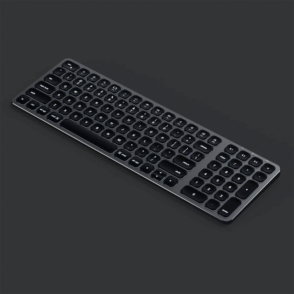 A Photo Of Satechi Compact Backlit Wireless Keyboard - Bluetooth 5.0, USB-C Rechargeable, Multi-Device