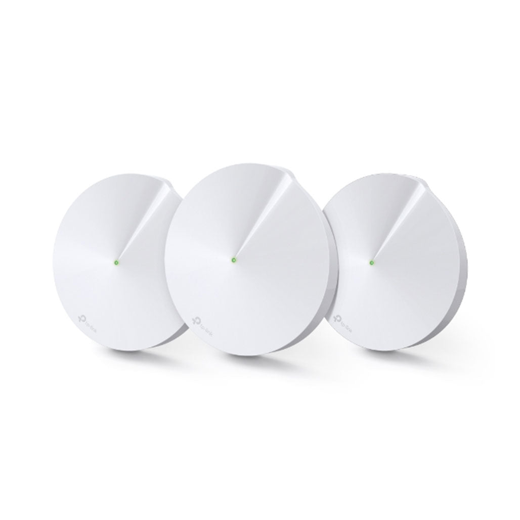 A Photo Of TP-Link Deco M5 AC1300 Whole Home Mesh Wi-Fi System | Tri-Band Wireless, Seamless Coverage, and Advanced Security