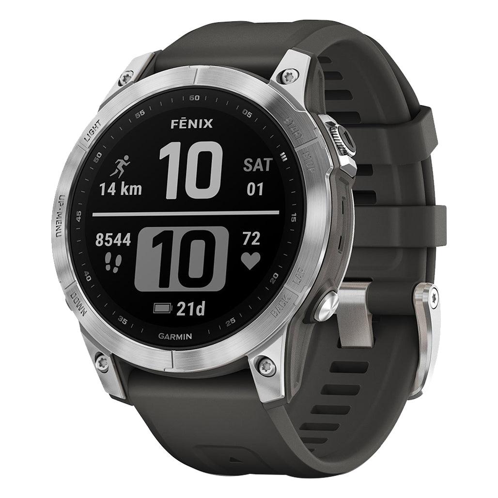 A Photo Of Garmin FĒNIX 7 - Silver with Graphite Band