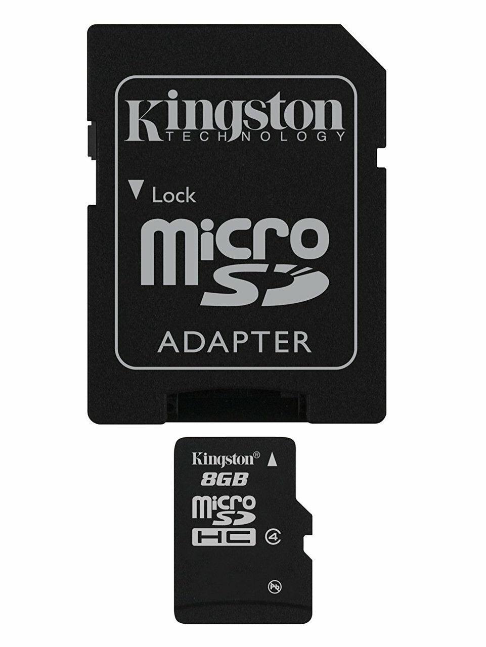 Kingston 8 GB microSDHC Class 4 Flash Memory Card SDC4-8GBET, 20527133294764, Available at 961Souq
