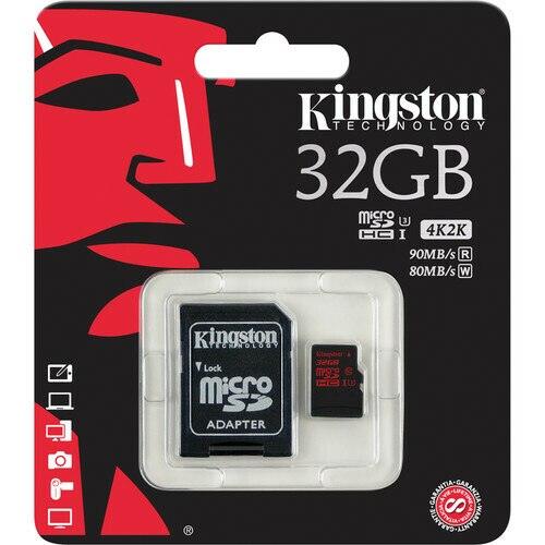 Kingston 32GB UHS-I U3 microSDHC Memory Card, 20527134703788, Available at 961Souq