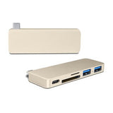 Type-C Card reader - hub 5 Ports, USB-C HUB 5 Ports Type C Docking Station For Macbook Pro To PD, SD-TF Card Reader, USB3.0 from Other sold by 961Souq-Zalka