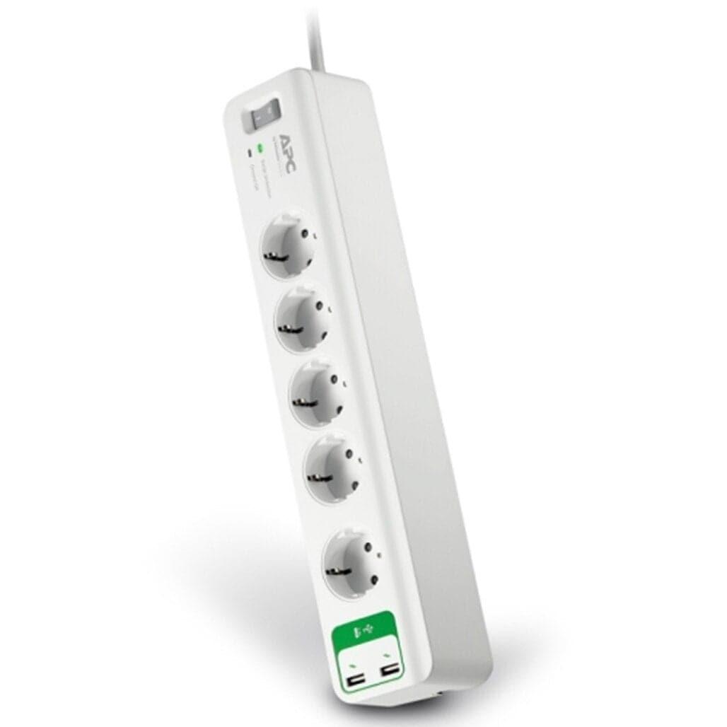 APC Essential SurgeArrest 5 outlets with 5V, 2.4A 2 port USB charger 230V, 20529916149932, Available at 961Souq