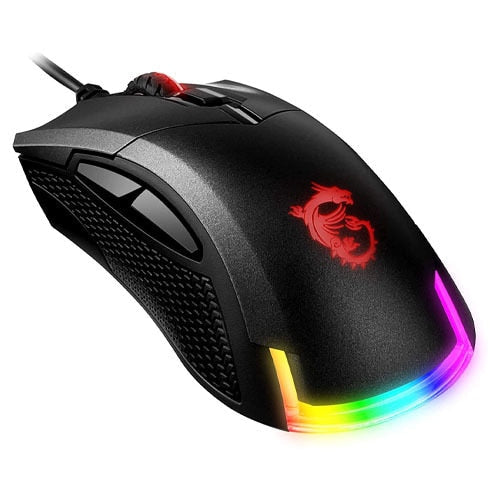 A Photo Of MSI Clutch GM50 Wired Gaming Mouse | 7200 DPI, PixArt PMW-3330 Sensor, RGB Lighting