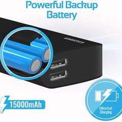 A Photo Of Promate Tag-15 15000mAh Travel Power Bank | High Capacity Portable Charger with Dual USB Outputs