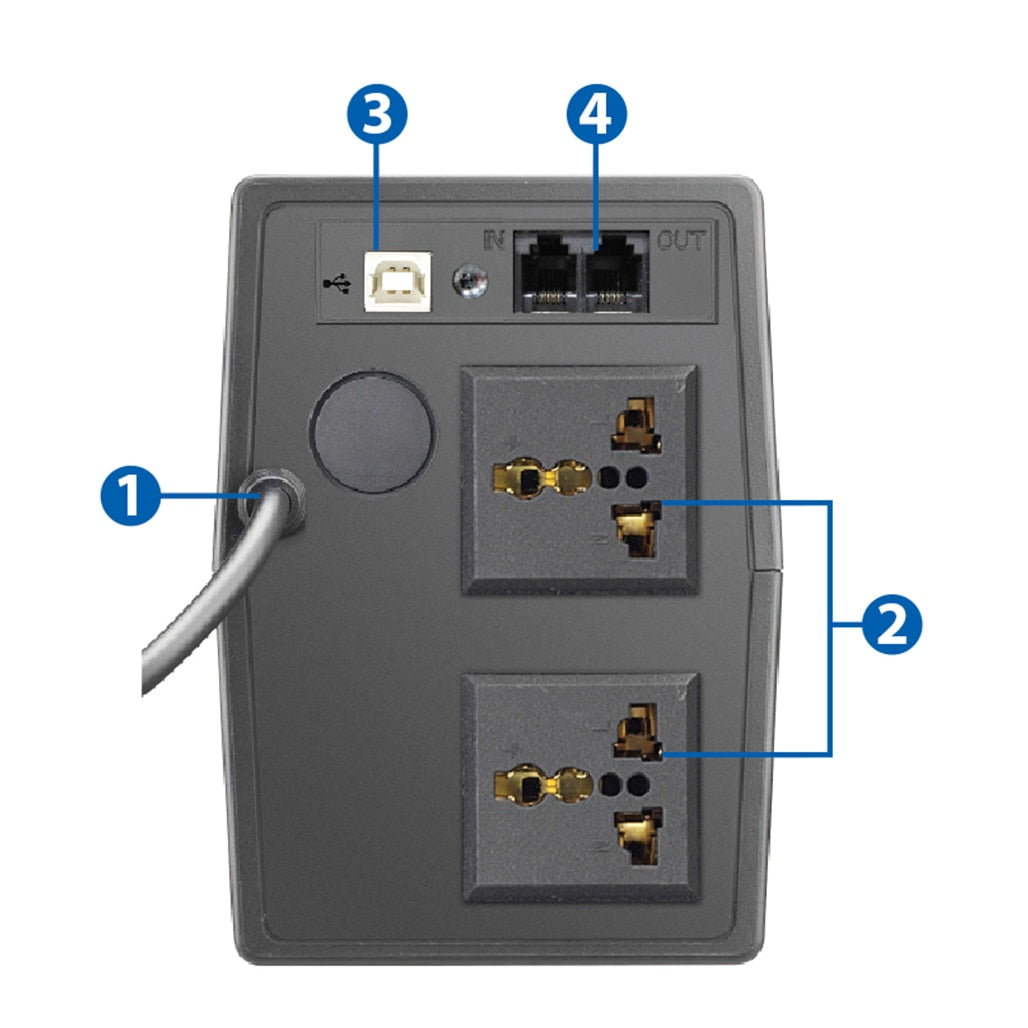 A Photo Of ProLink PRO700SFC Line Interactive UPS Super Fast charging Speeds (650VA)