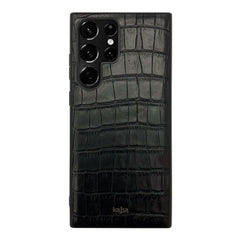 Kajsa Neo Luxury Classic Collection - Leather Back Case for Samsung Galaxy S23 Ultra Black from Kajsa sold by 961Souq-Zalka