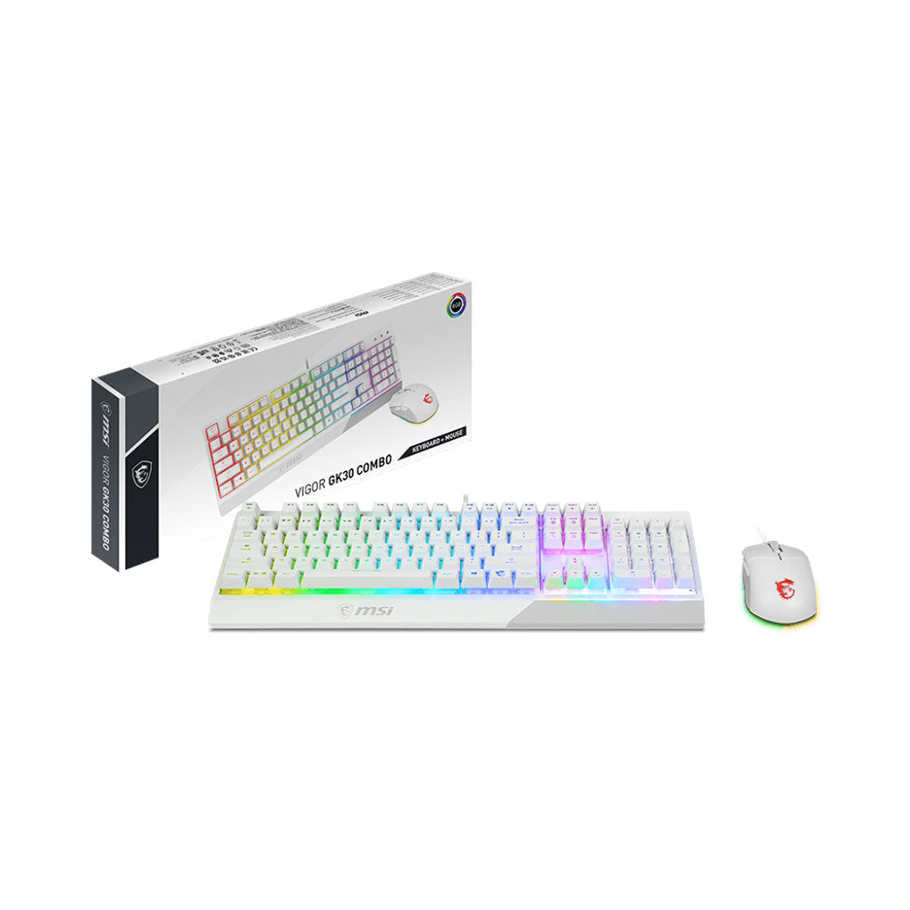 MSI Vigor GK30 Combo Gaming Keyboard and Mouse, 31357381509372, Available at 961Souq