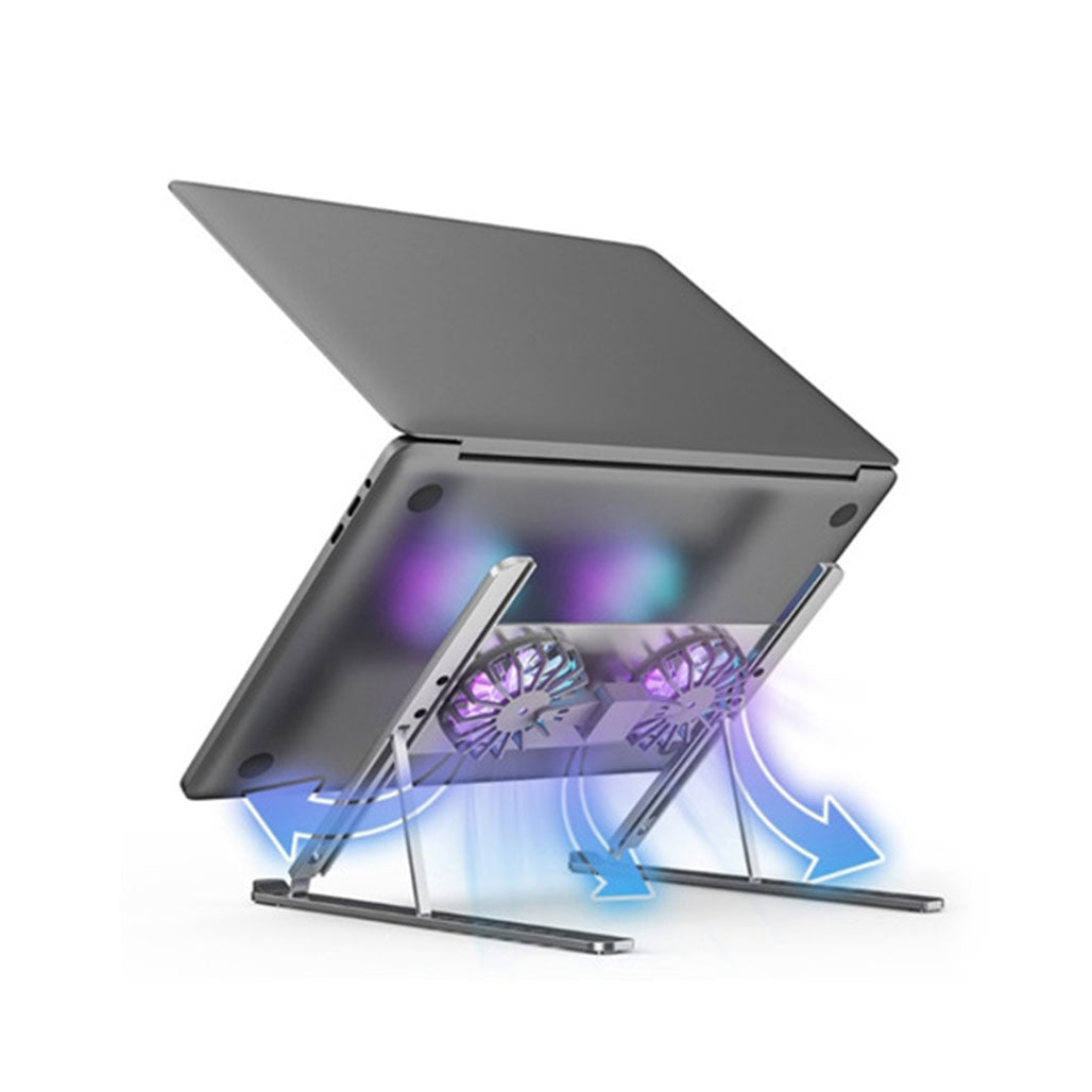 P11F Cooling Aluminum Adjustable Notebook Stand, 31694149353724, Available at 961Souq