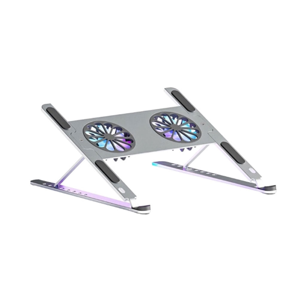 P11F Cooling Aluminum Adjustable Notebook Stand, 31694149320956, Available at 961Souq